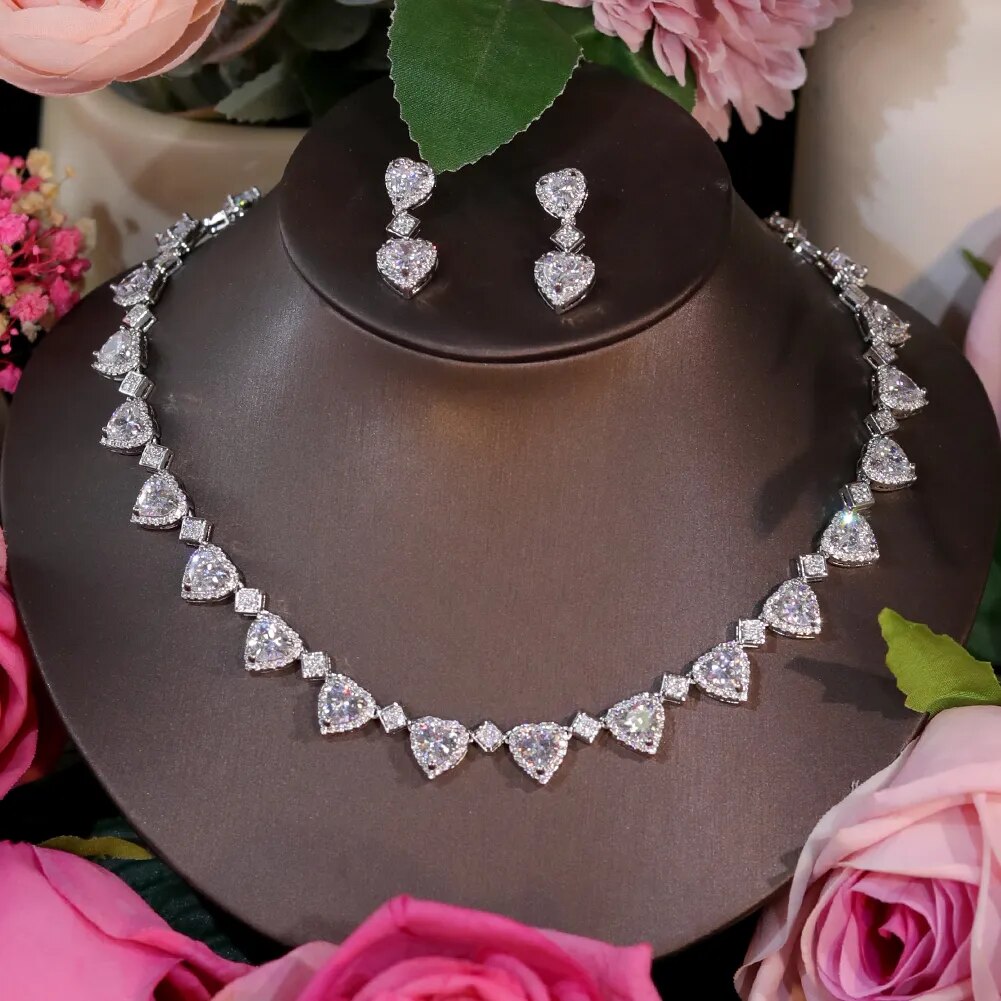 TIRIM Flower Choker Necklace Set for Women Cubic Zirconia Collar Trendy  Bridal Jewelry Wedding & Engagement New Arrivals 2020