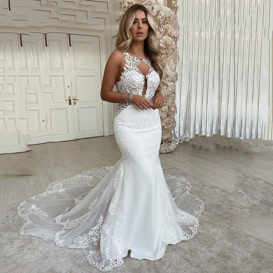 Charming Off the Shoulder Lace Wedding Bridal Gown With Ostrich Feathers
