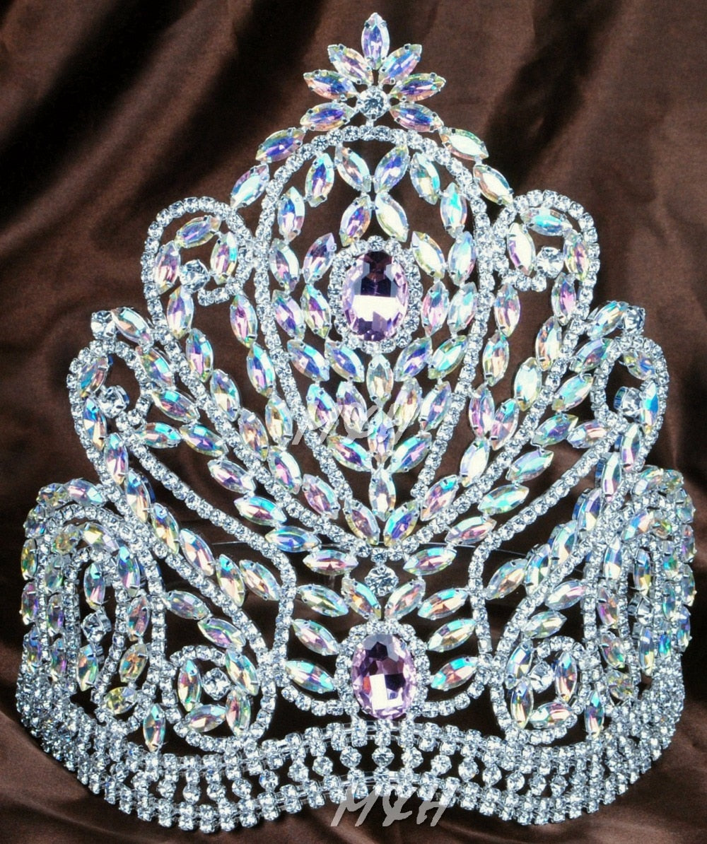 Magnificent Tiara Diadem Large Crown Clear Crystal Austrian Rhinestone –  TulleLux Bridal Crowns & Accessories