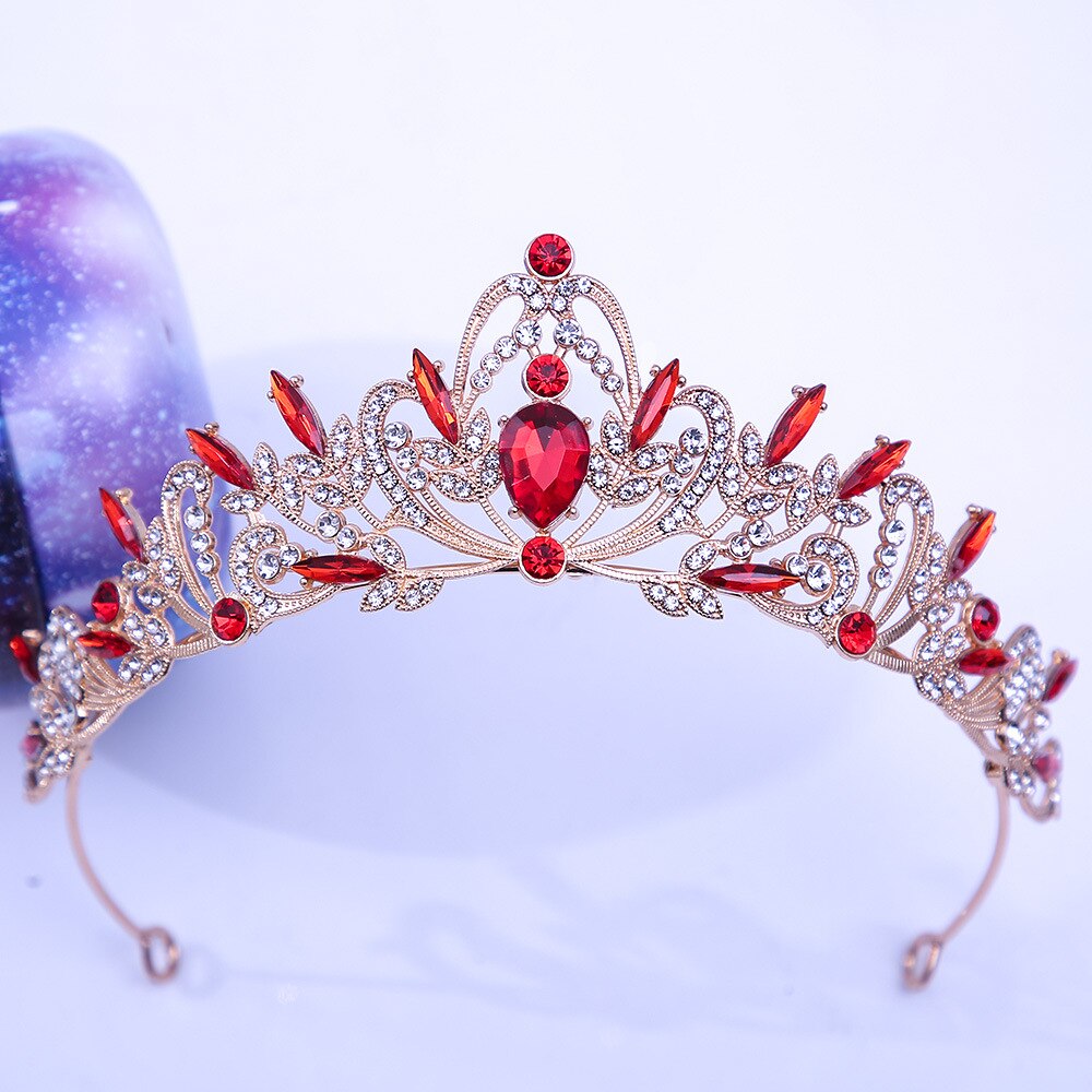 Colored Crystal Bridal Wedding Crowns and Wedding Tiaras – TulleLux ...