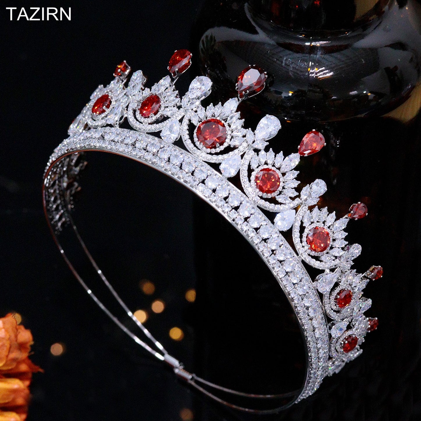 Load image into Gallery viewer, Colorful Crystal  Tiara Crown Bridal Accessories Pageant Headpiece
