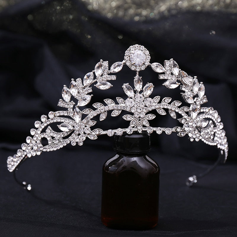 Princess Crystal Wedding Crown Tiara Vintage Style – TulleLux Bridal