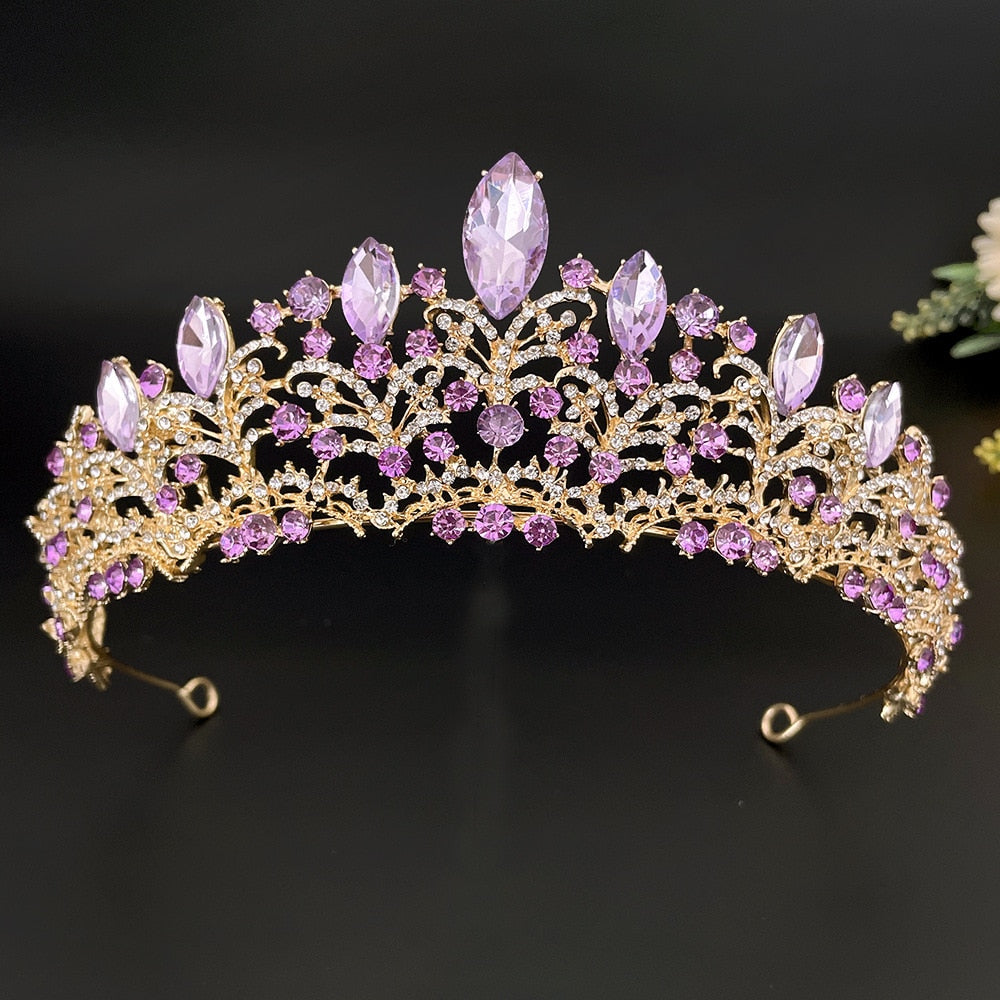 Crystal Butterfly Tiara Royal Queen Bridal Diadem Princess Crown