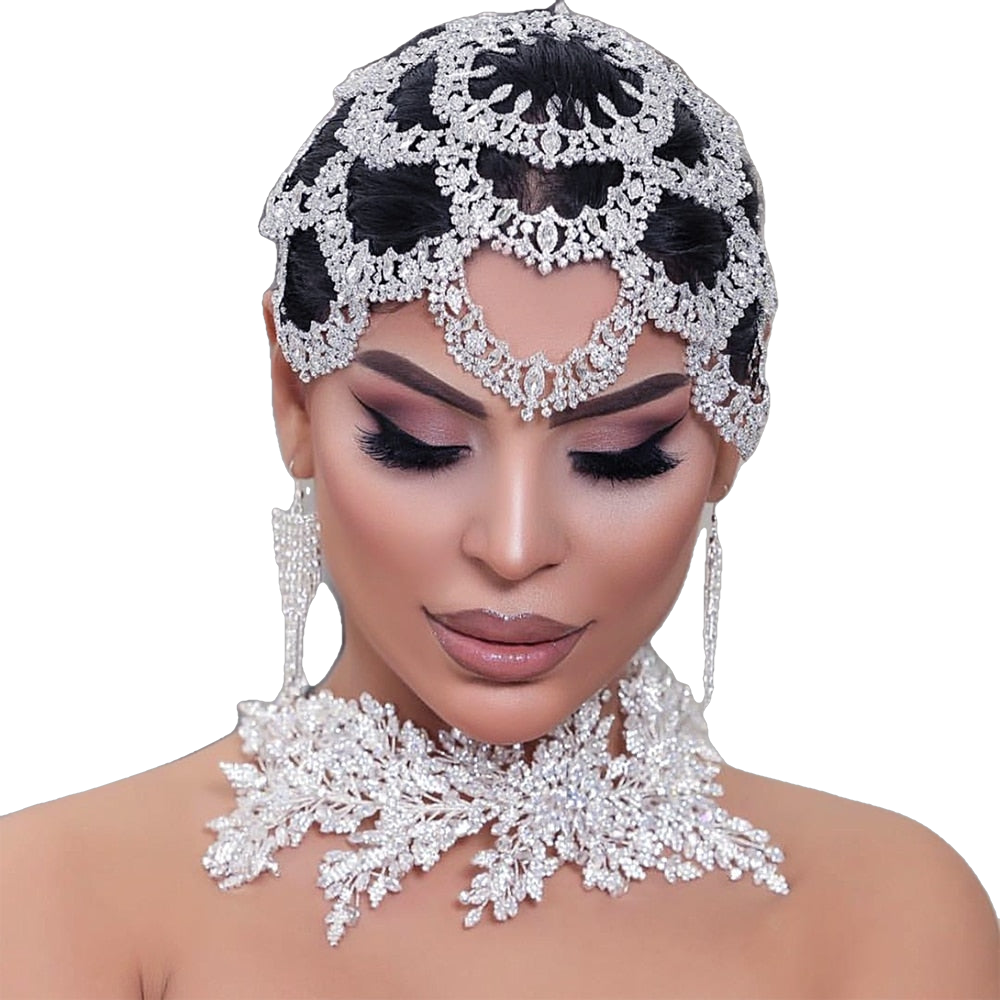 Rhinestone Crystal Bridal Forehead Crown Wedding Hair Accessory – TulleLux  Bridal Crowns & Accessories