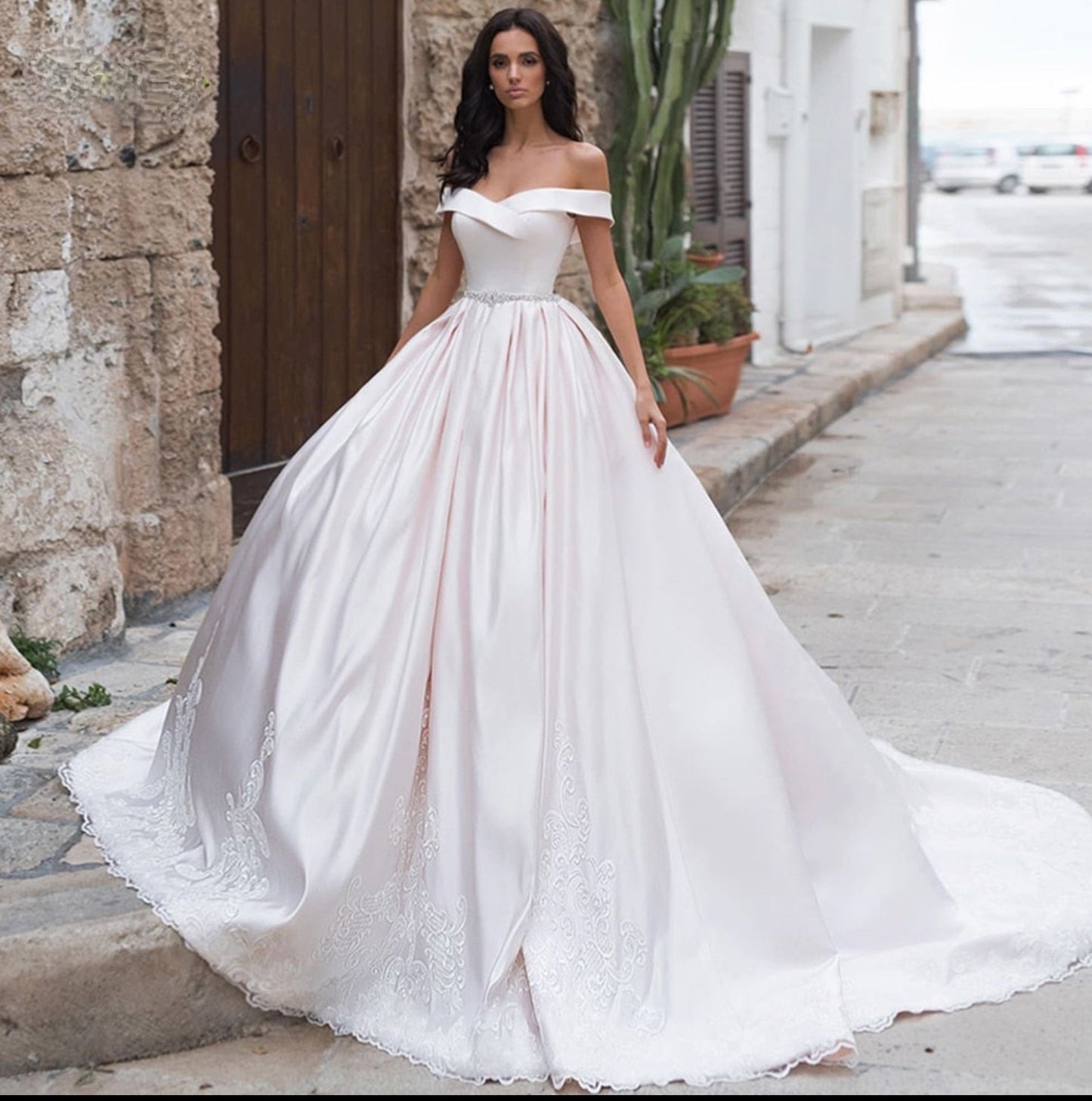 Illusion Backless A-Line Matte Satin Wedding Dress Bridal Gown – TulleLux  Bridal Crowns & Accessories