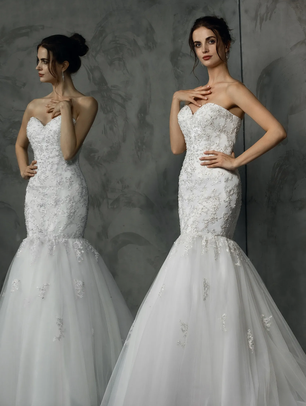 strapless mermaid wedding dresses with diamonds