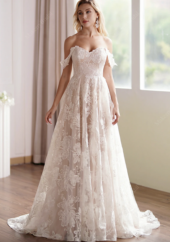 Soft Tulle A-Line Wedding Dress Illusion Neckline And Sheer Back – TulleLux  Bridal Crowns & Accessories