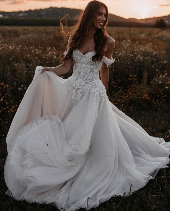 Bohemian Beach Wedding Dress | Bohemian Gown – TulleLux Bridal Crowns &  Accessories
