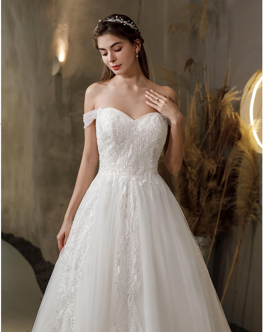 Princess Sweetheart Lace Tulle Ballgown Wedding Dress – TulleLux Bridal ...