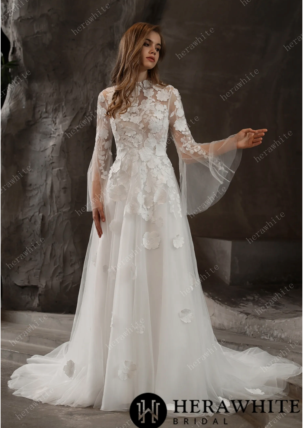 Square Neckline Wedding Dress with Delicate Leafy Lace – TulleLux Bridal  Crowns & Accessories