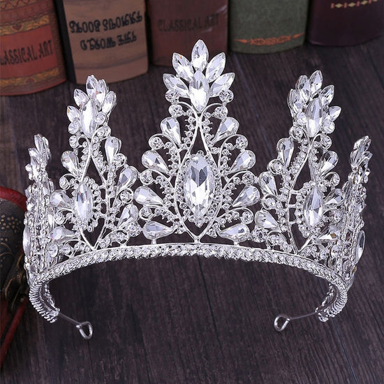 Moroccan Gold Tiara Crown Crystal Headpiece – TulleLux Bridal 