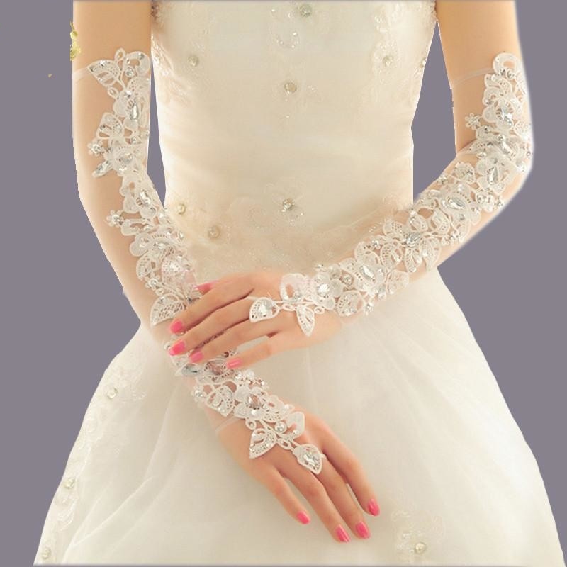 long lace wedding gloves