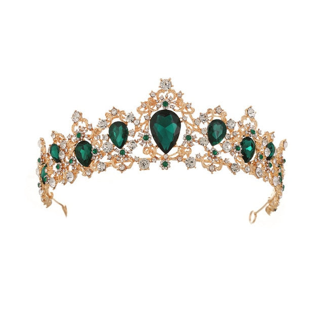 Baroque Vintage Gold Queen Bridal Tiara - TulleLux Bridal Crowns &  Accessories 