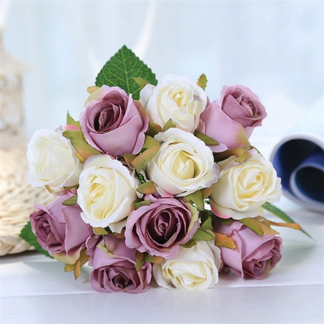 Luxury Ivory Silk Rose Crystal Wedding Bouquet With Crystal Brooch, Tassel  And Full Diamond Stitch 18CM Bridal Holding Bouquet From Lkiuj86, $26.9