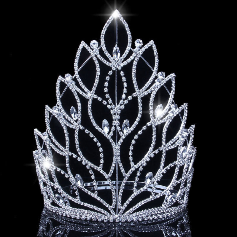 7 oz Silver Crown with Big Rhinestones - Silver