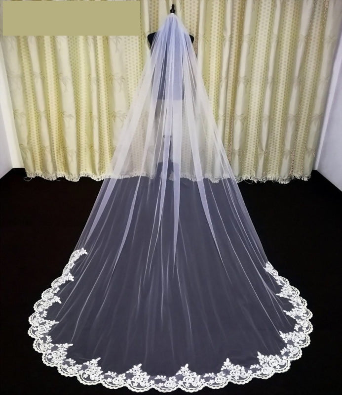Etereauty Cathedral Wedding Veils Long Bridal Veil with Comb Wedding Accessories Bride Wedding Veil(Pure White,without Veil), Size: 157.48 x 118.11 x