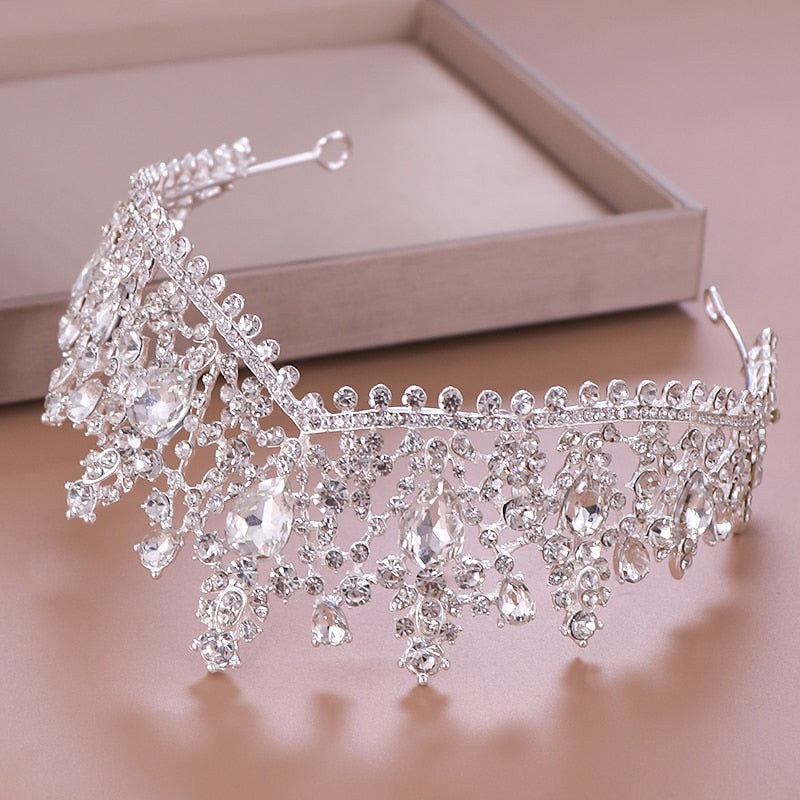 Luxury Crystal Rhinestone Bridal Crown Wedding Tiara Tullelux Bridal Crowns And Accessories