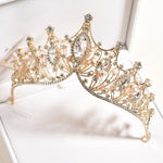 Baroque Vintage Handmade Red Crystal Rhinestone Diadema Tiara Crown - TulleLux Bridal Crowns &  Accessories 