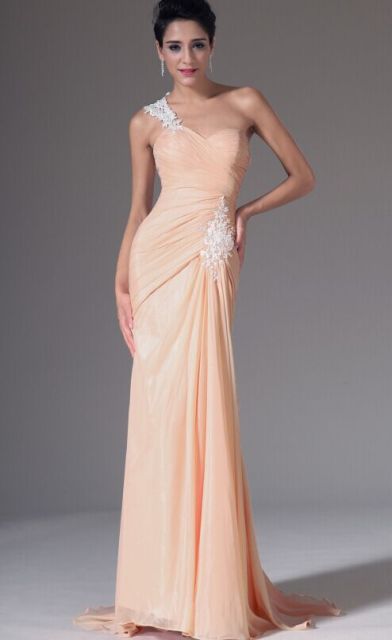 Chiffon hosenanzug  One shoulder formal dress, Fashion, Formal dresses