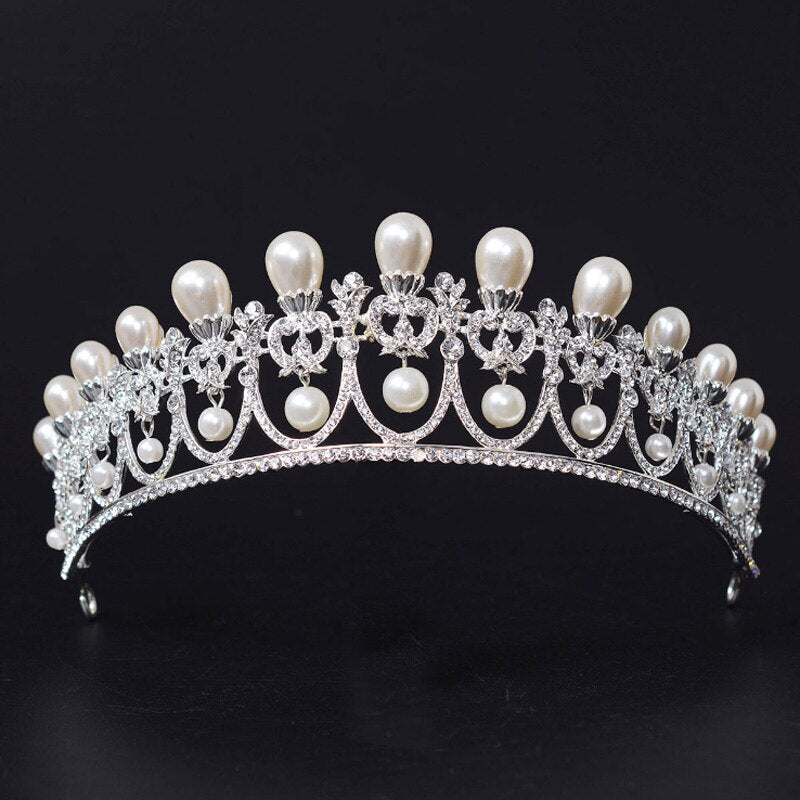 Luxury Big Crystal Rhinestone Crown Wedding Tiara Hair Accessory