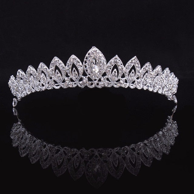 Crystal Princess Queen Crown Pageant Bridal Wedding Tiara