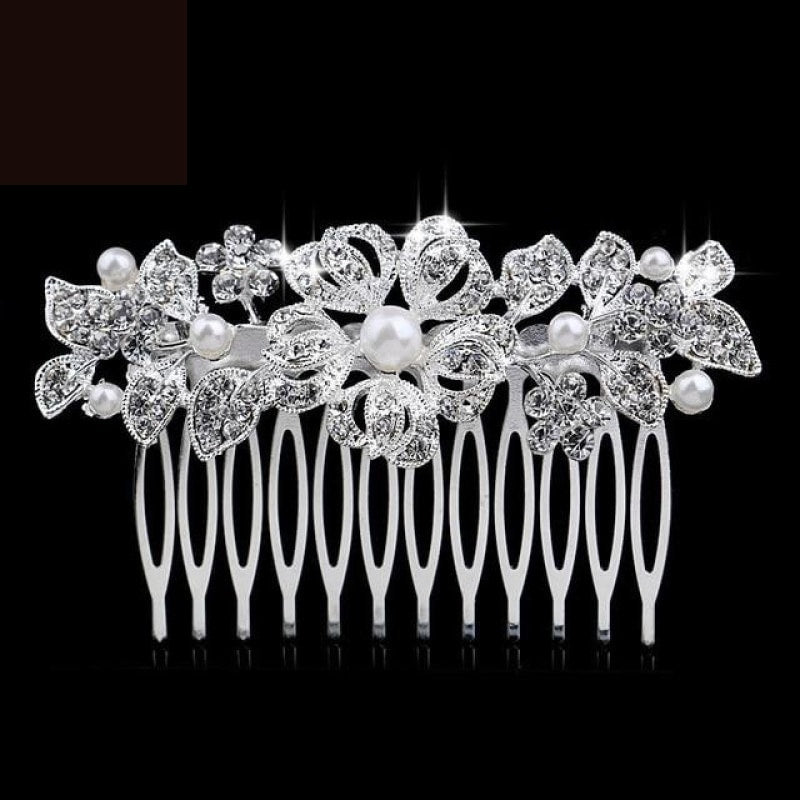 Crystal Flower 3 Piece Set Hair Comb 2 Pins Bridal Hair