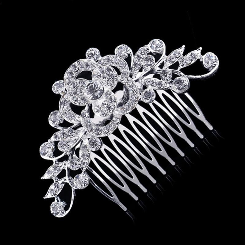 Crystal Bridal Hair Comb Wedding Hair Accessories Rhinestone Party Acc 1443