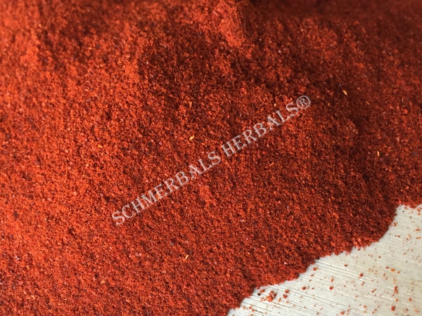 Dried Domestic Paprika Powder, Capsicum annuum, for Sale from Schmerbals Herbals