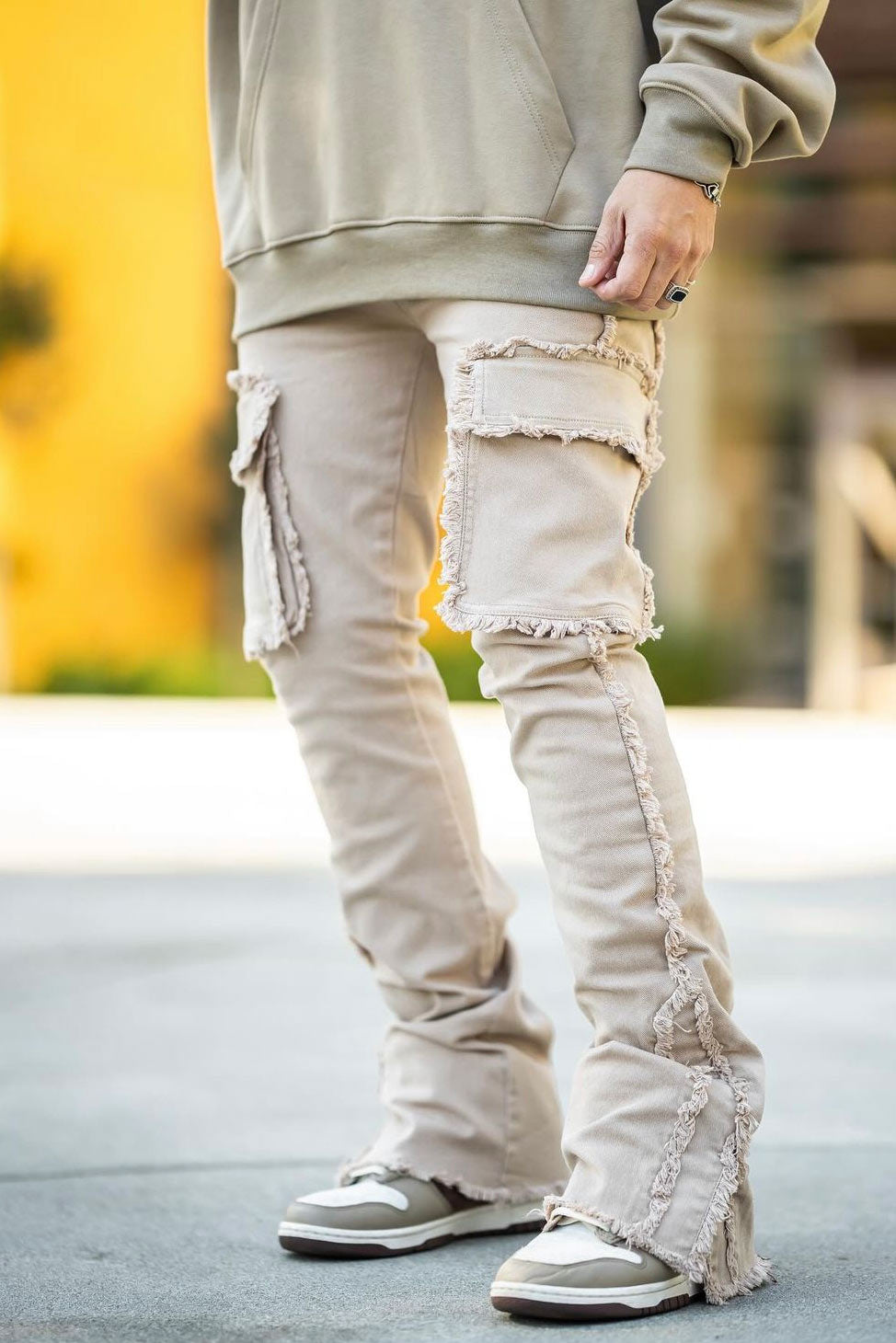 RAW CARGO FLARE PANTS