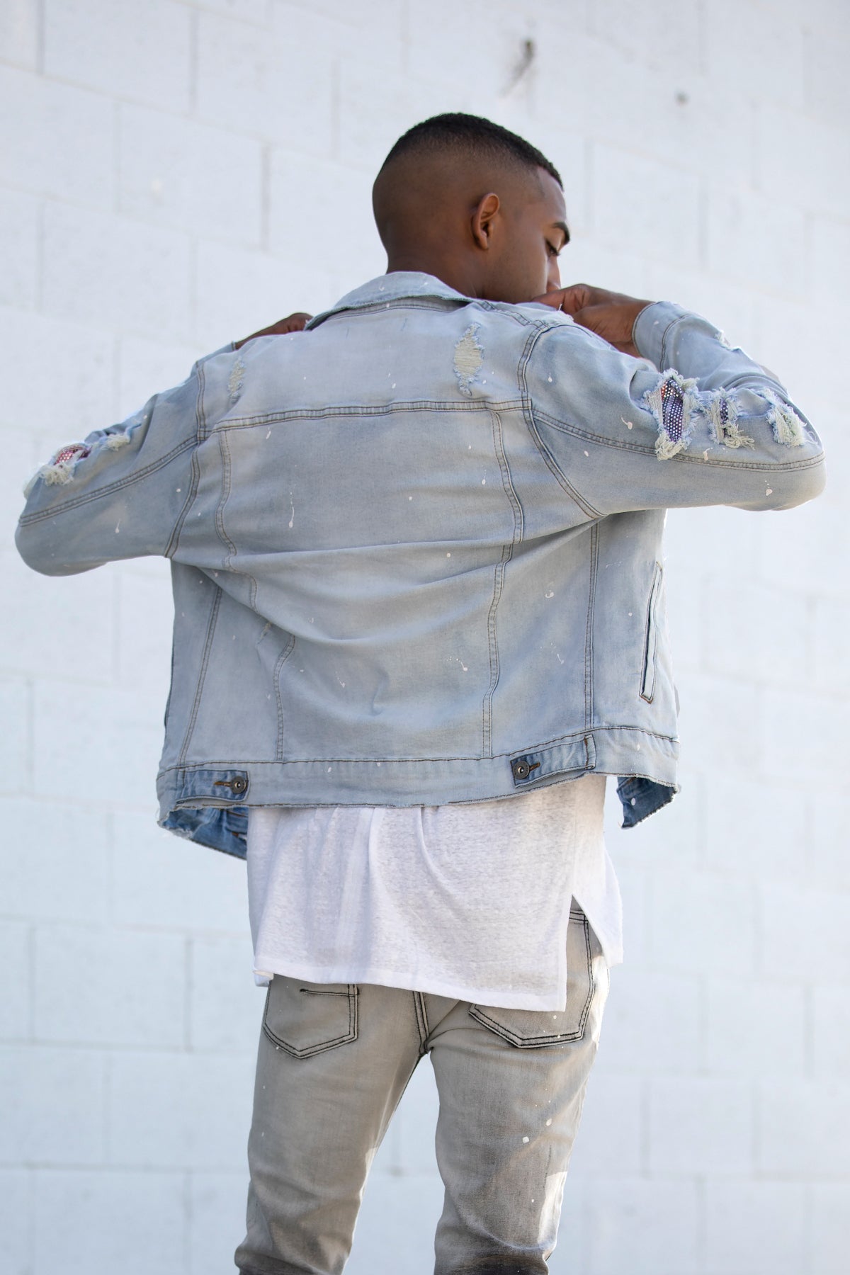 MULTI-COLOR PATCHED DENIM JACKET