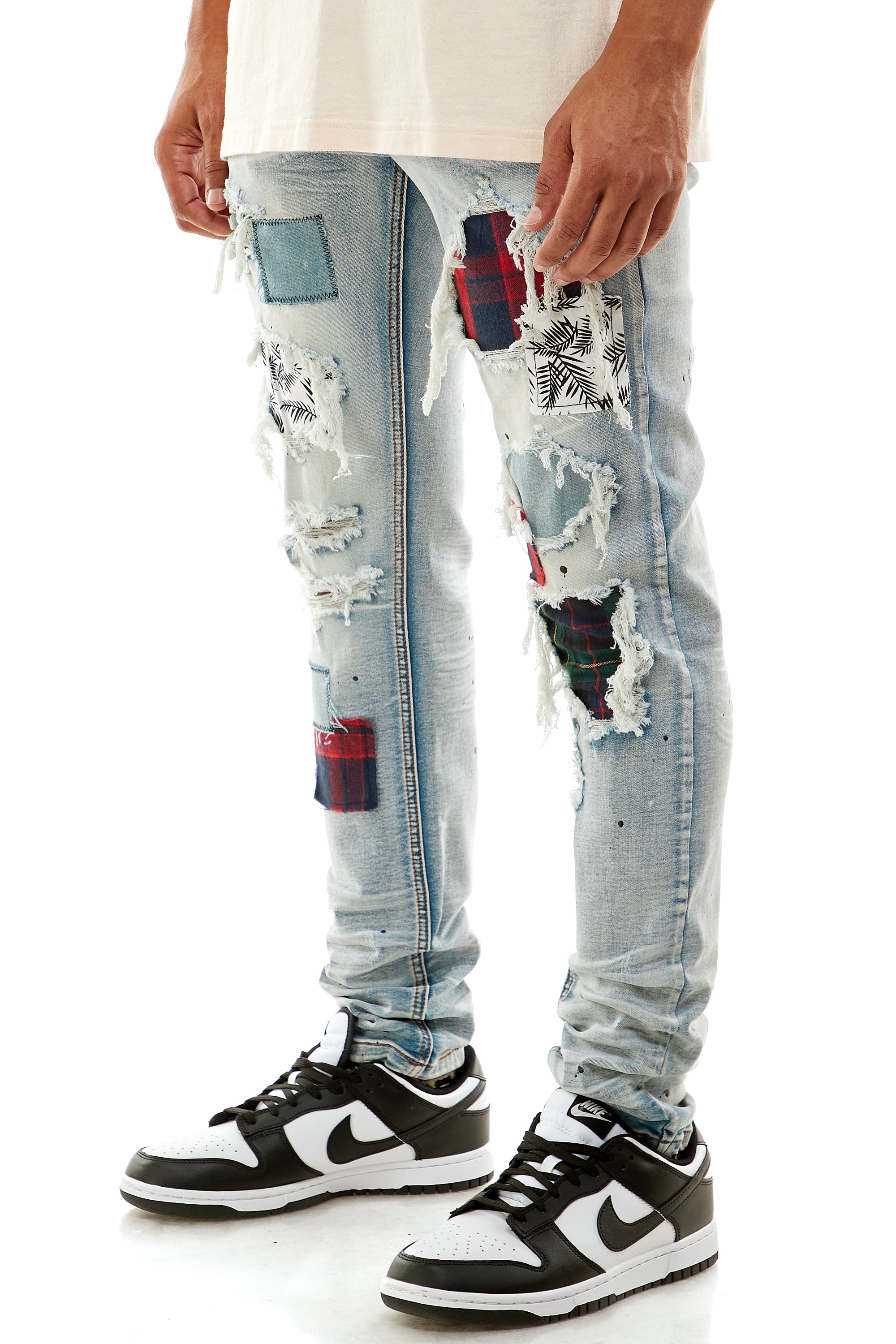 OVER & UNDER PATCH JEANS