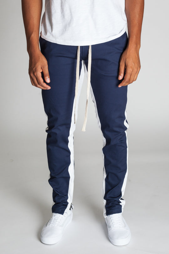 Flared Panel Track Pants - Grey, mnml