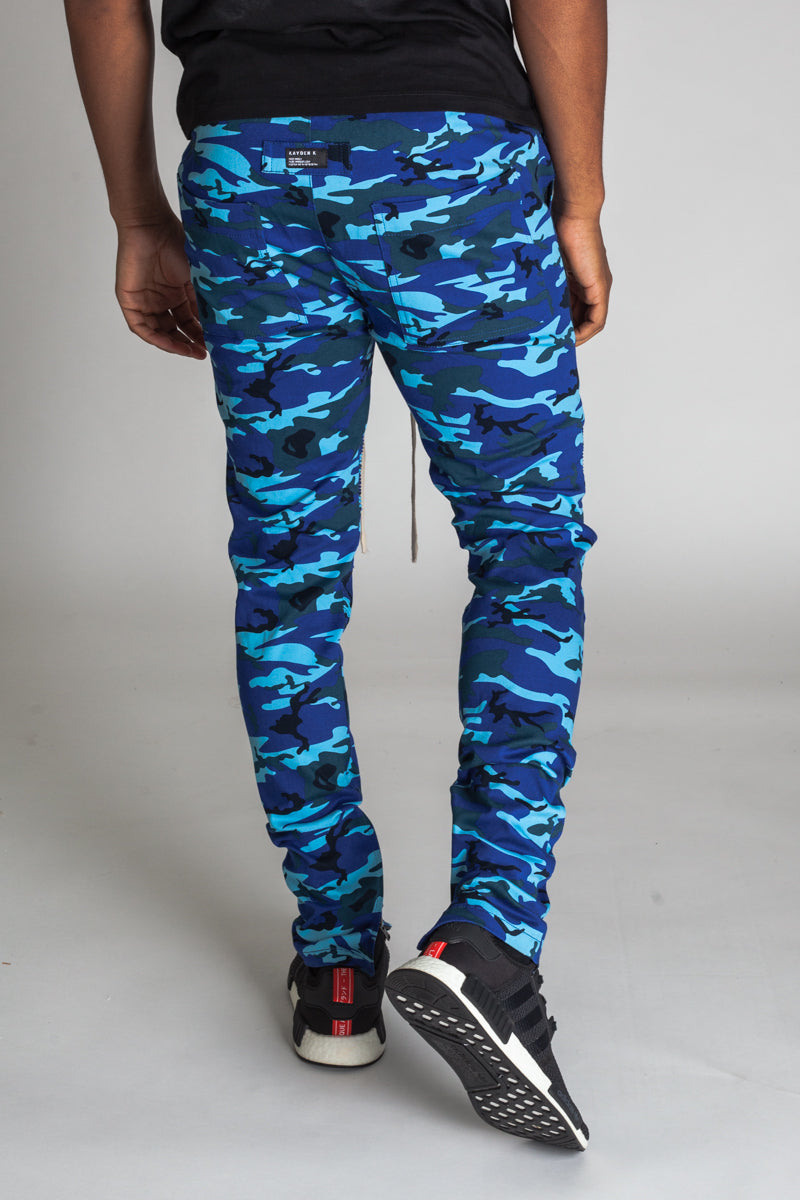 blue camo pants