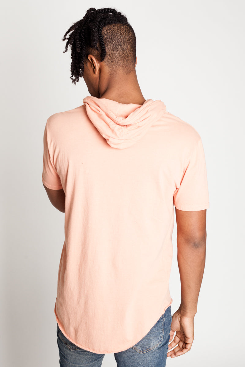 SHORT SLEEVE ASYMMETRIC HOODIE