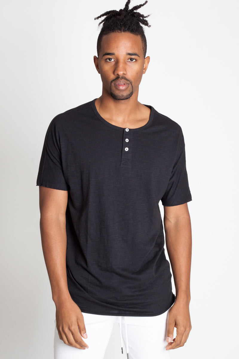 DOLMAN SLEEVE HENLEY TEE