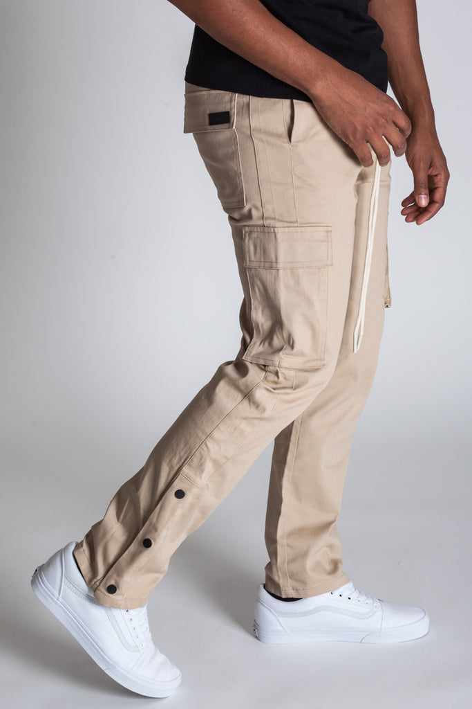 snap cargo shorts