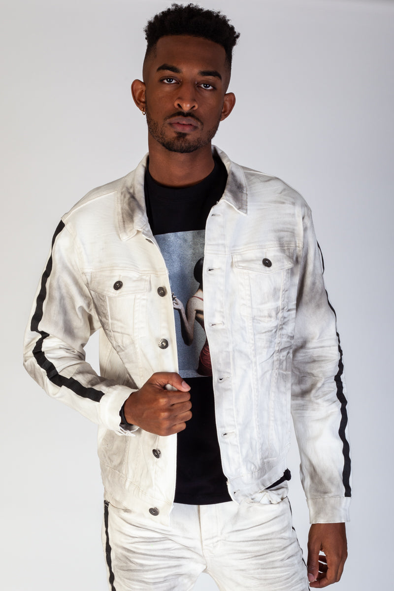 TWILL JACKET WITH MULTI-COLOR SPRAY – KDNK