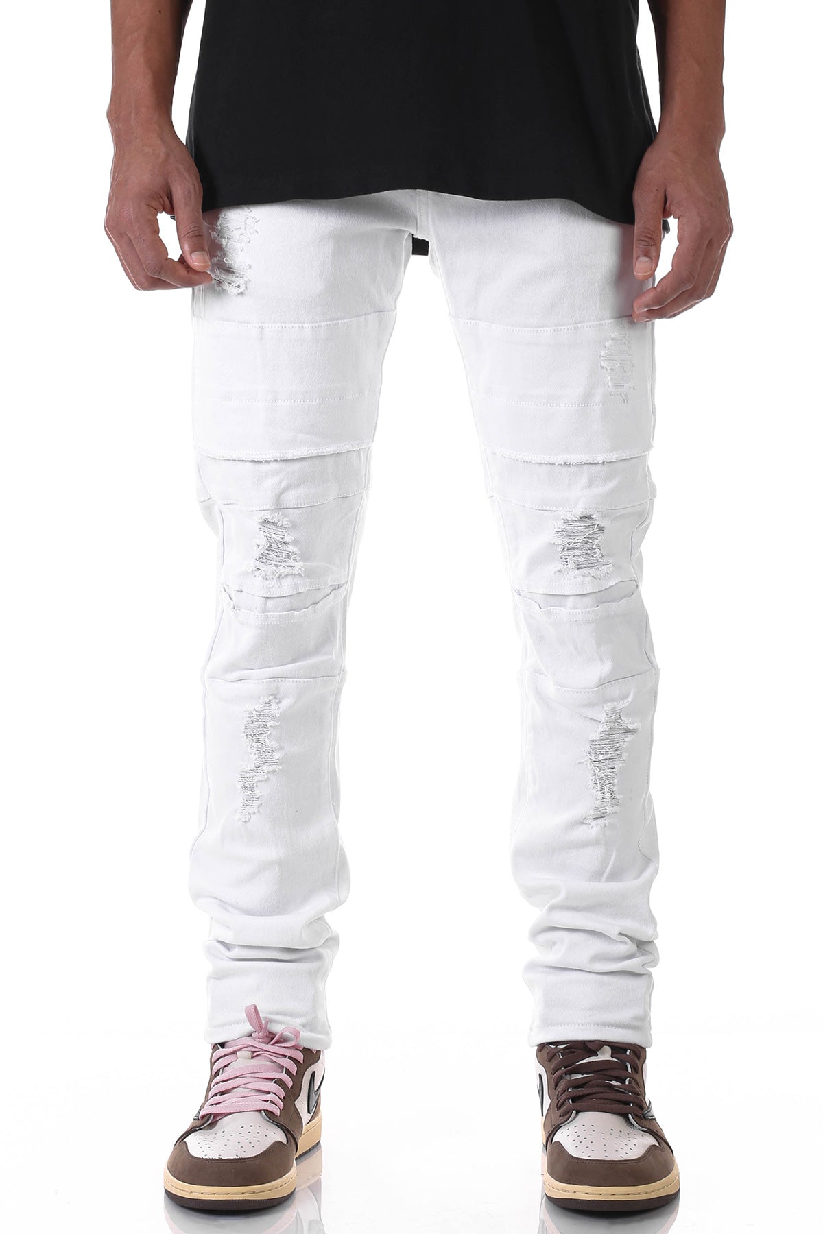 DESTROYED PANTS WITH PANELS