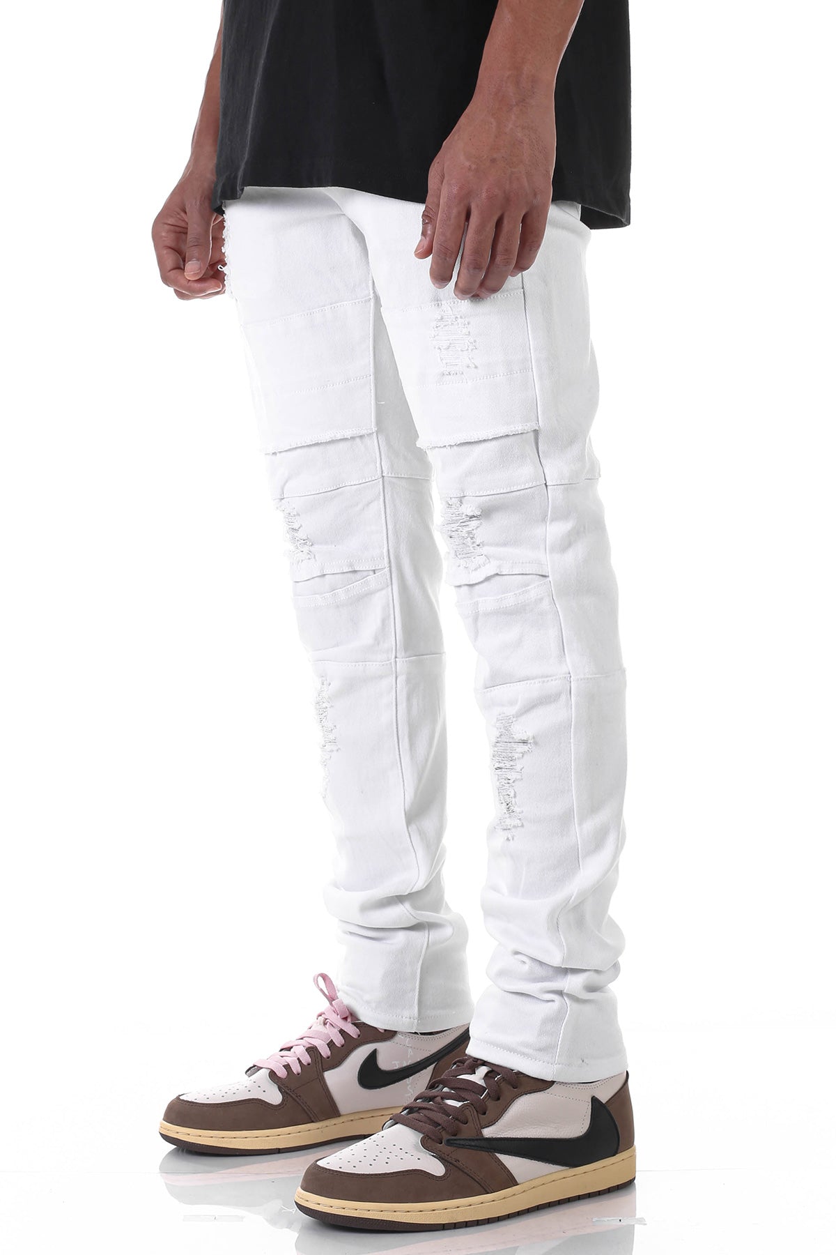 DESTROYED PANTS WITH PANELS