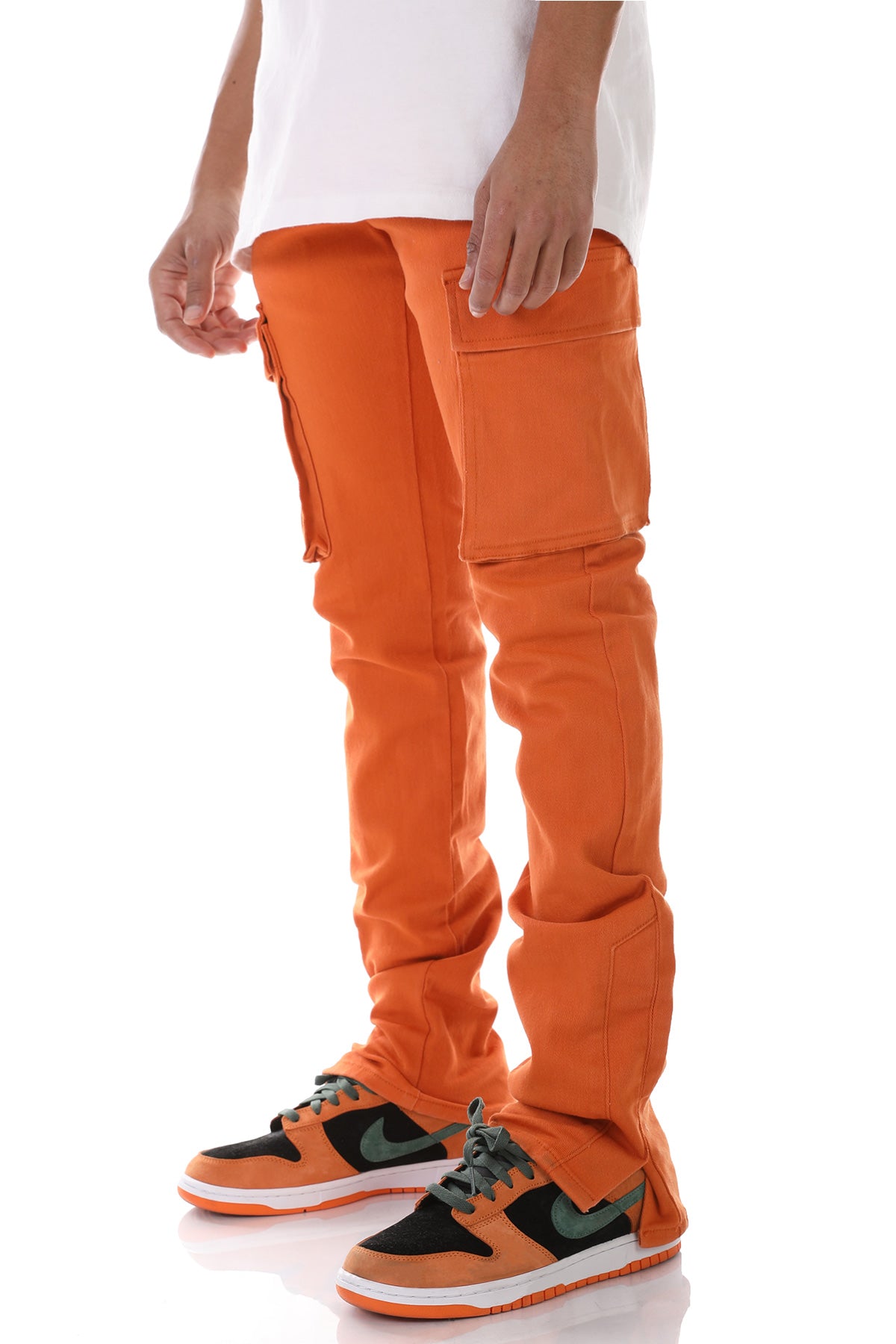 STACKED DOUBLE CARGO PANTS