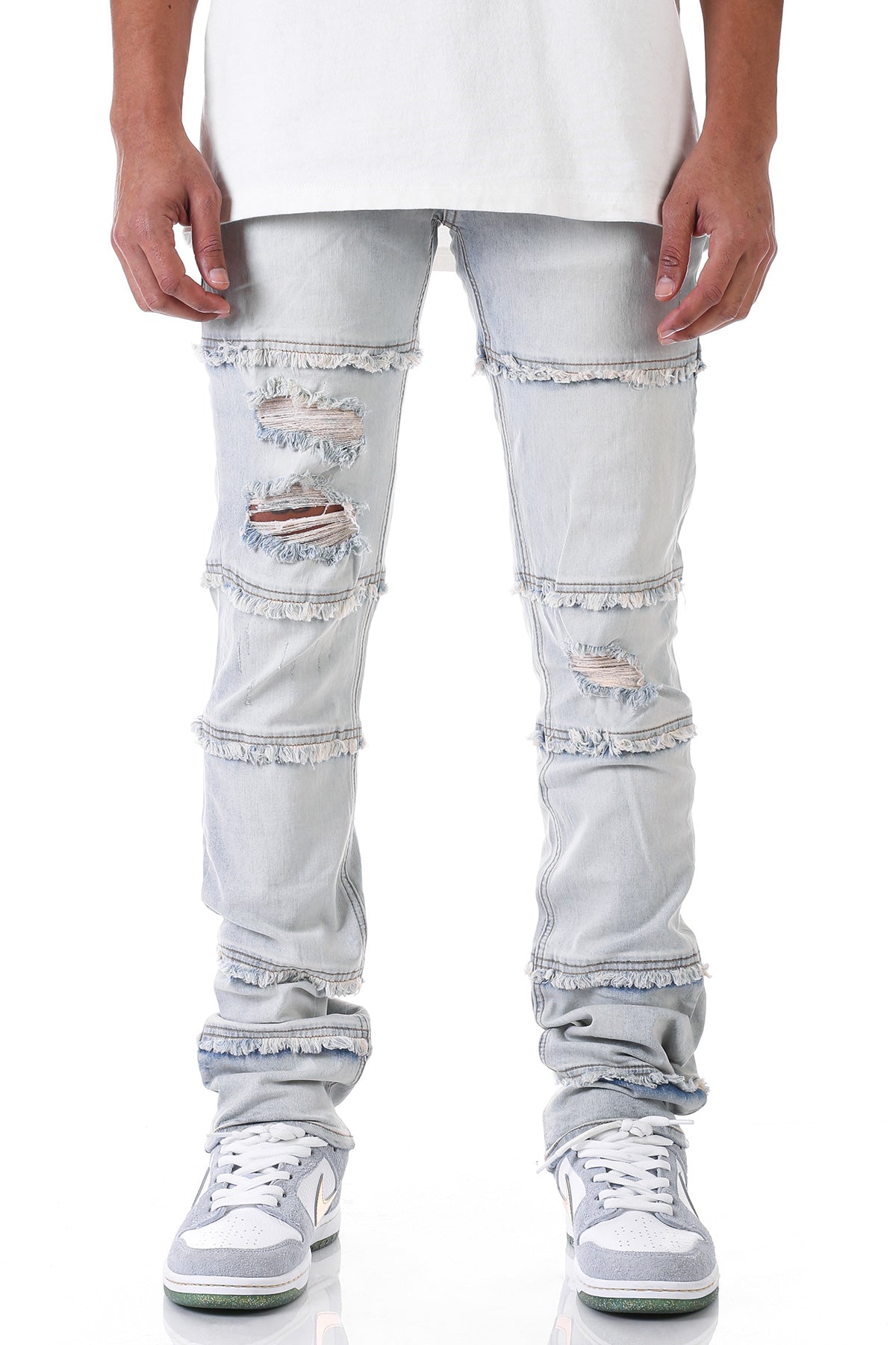 PANELLED JEANS