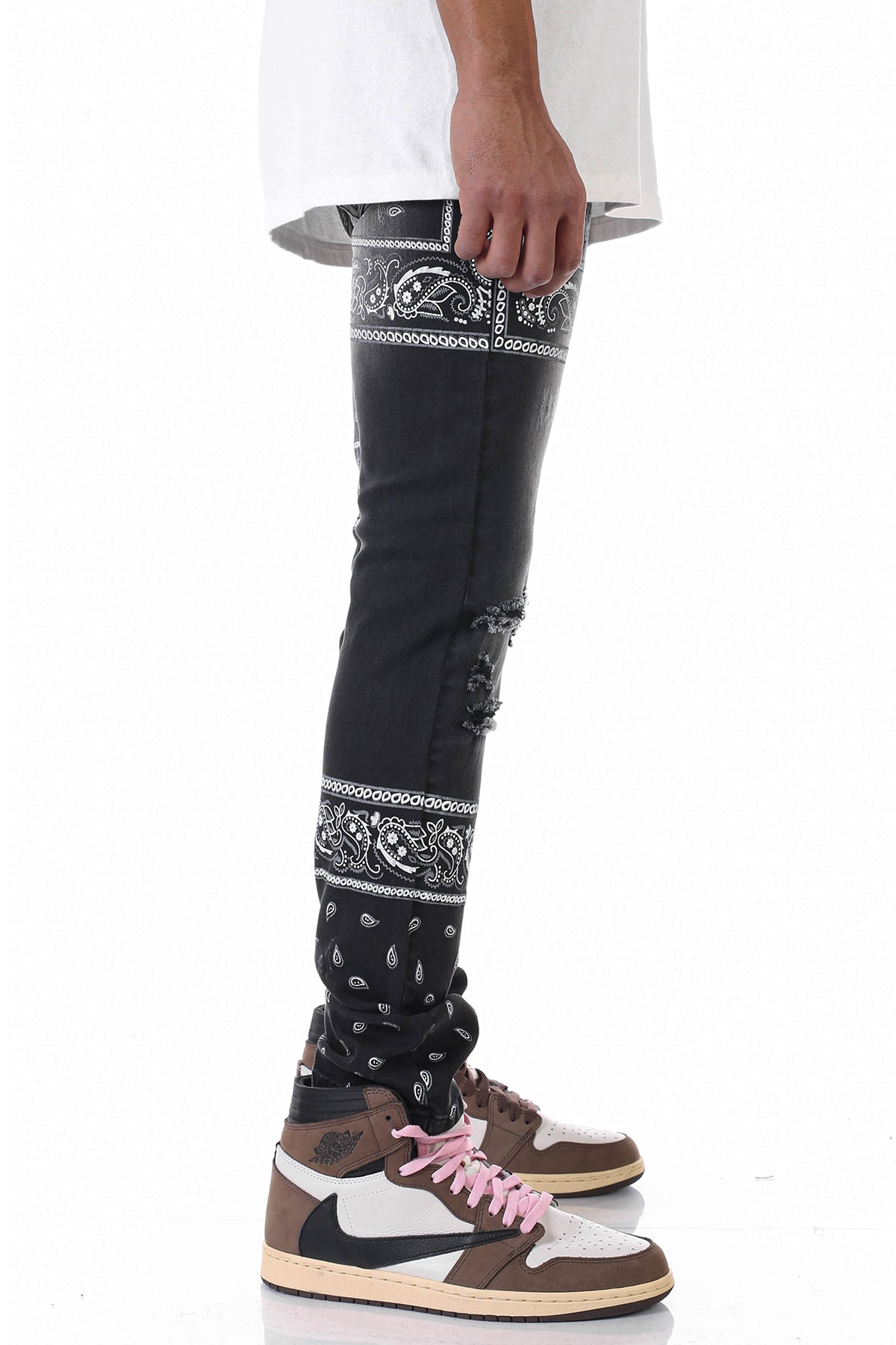 BANDANA DISTRESSED JEANS