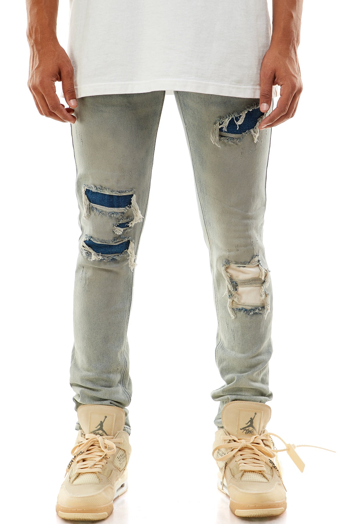 SIMPLE PATCH JEANS – KDNK