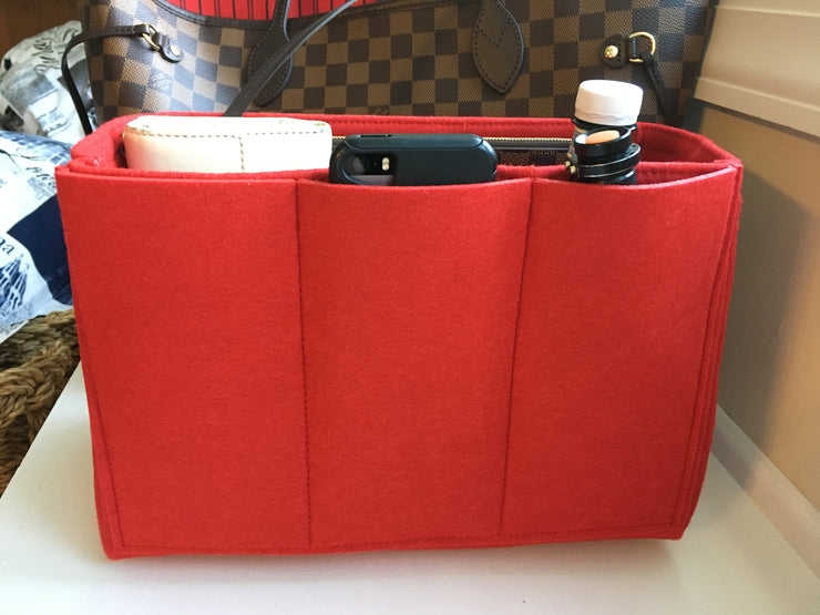 AlgorithmBags Neverfull MM Organizer Felt Insert Liner Purse Divider  Pivoine, Beige, Red, 3mm,12 Pockets : : Bags, Wallets and Luggage