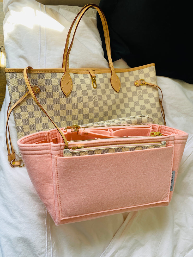 Louis Vuitton Monogram Articles de Voyage Neverfull Bag MM Pink Brown