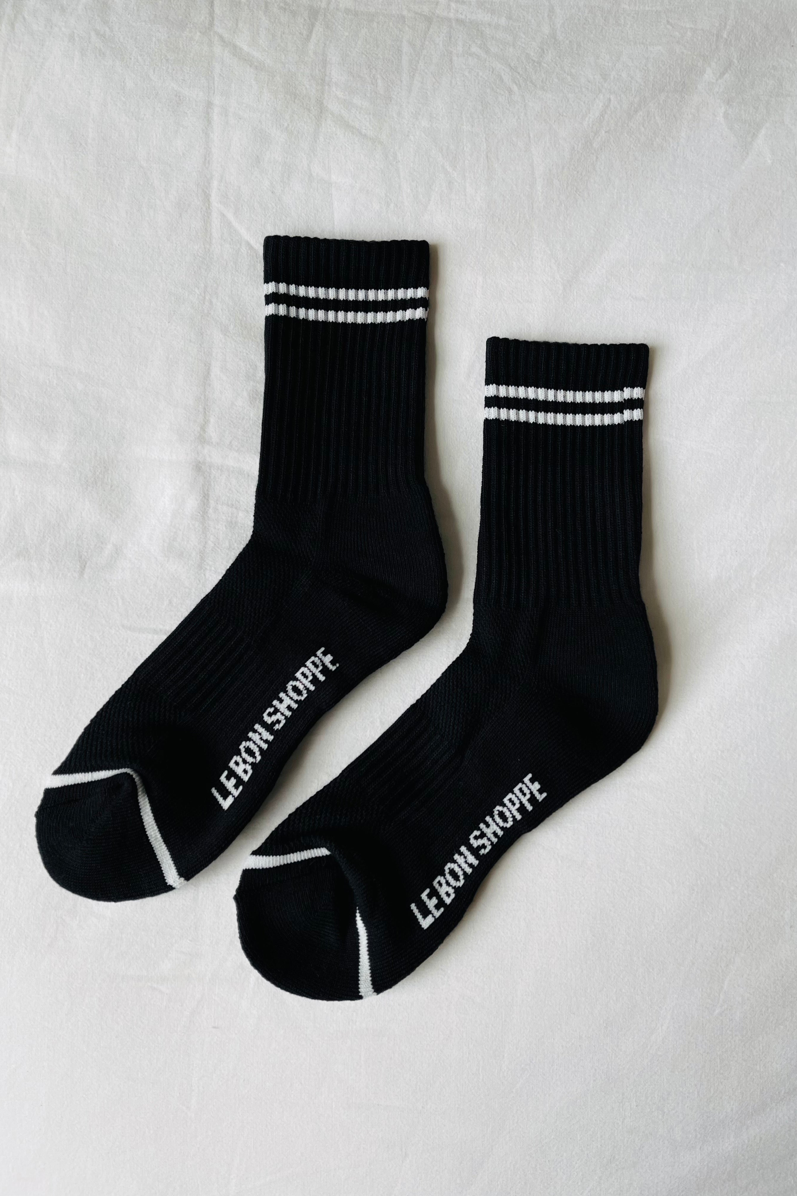 Boyfriend Socks - Noir – Le Bon Shoppe