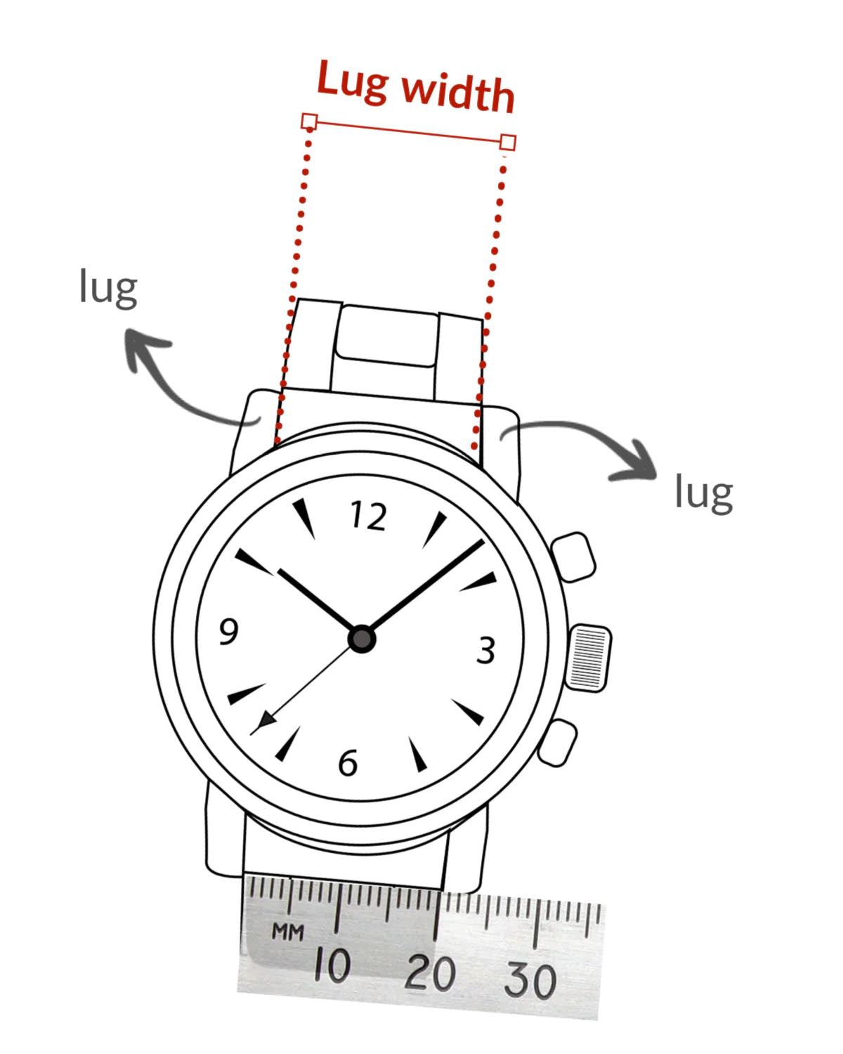 How to measure Watch Strap Lug Width NZ