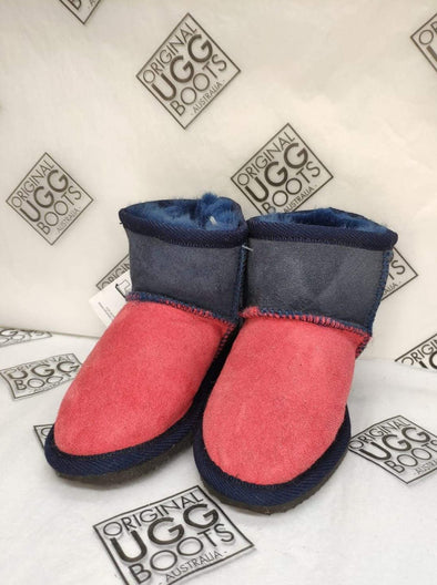 KIDS TOMATO/NAVY ULTRA SHORT UGG BOOTS 