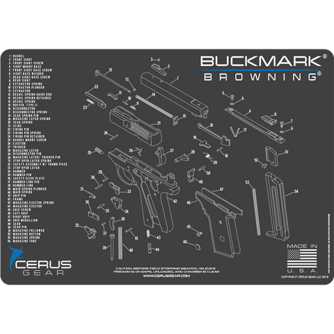 Gun Cleaning Mats with Diagrams | Gun Cleaning Pads | Cerus Gear | Page ...