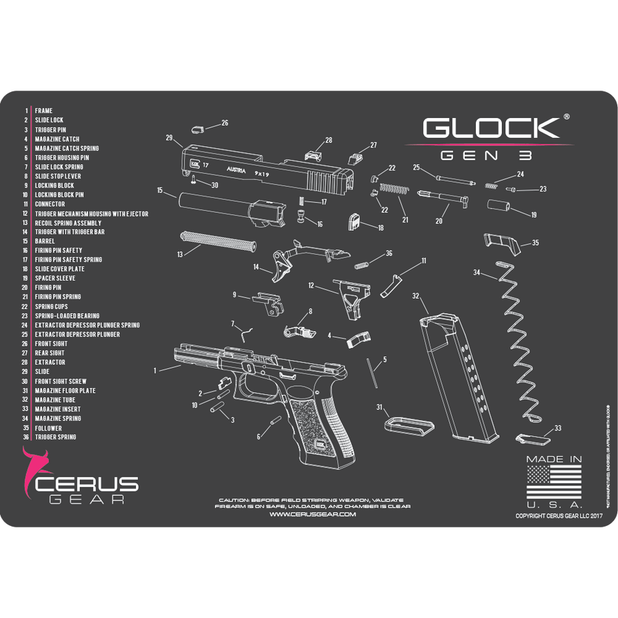 Glock Gen3® Schematic Promat Cerus Gear